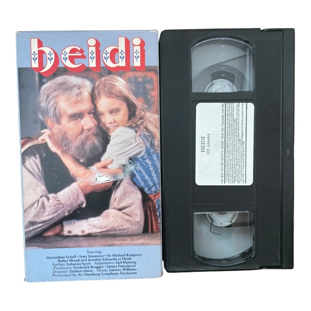 Heidi VHS Tape 1979 Maximilian Schell Jean Simmons Sir Michael Redgrave Family